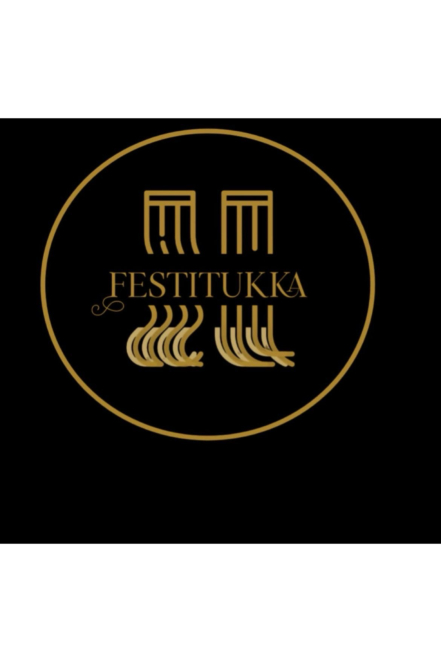 Festitukka black and gold logo